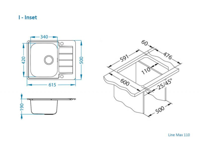 Line 110 Max satin stainless steel sink [4]