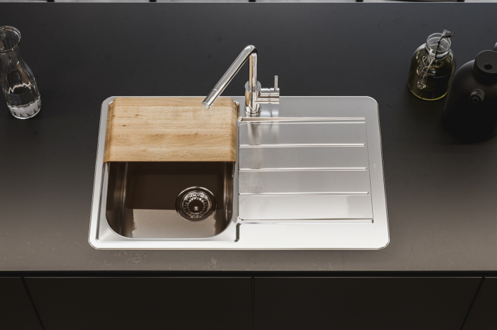 Line 80 Max Leinen stainless steel sink right (All round included) [6]
