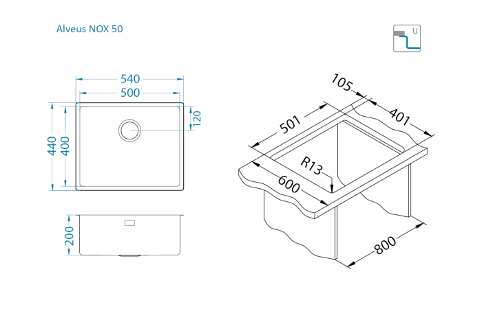 Nox 40 stainless steel sink [7]
