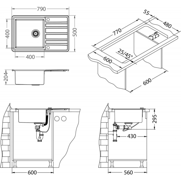 Chiuveta inox Rando 30 [7]