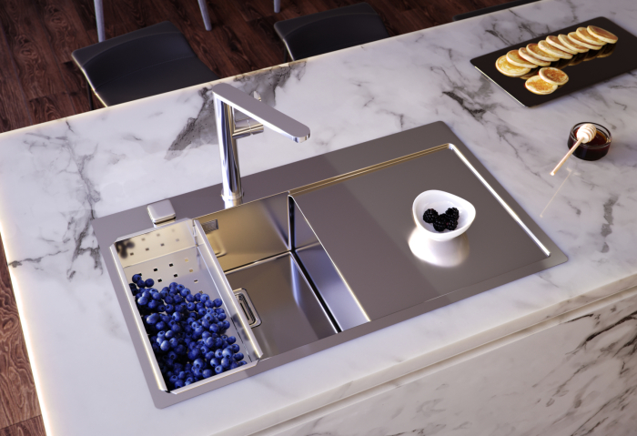 Stylux 50 left stainless steel sink [2]