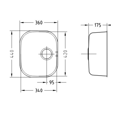 Chiuveta inox Variant 20 satin [3]
