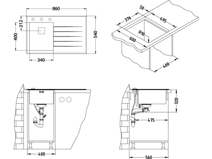 Crystalix glass sink 10 black right [2]