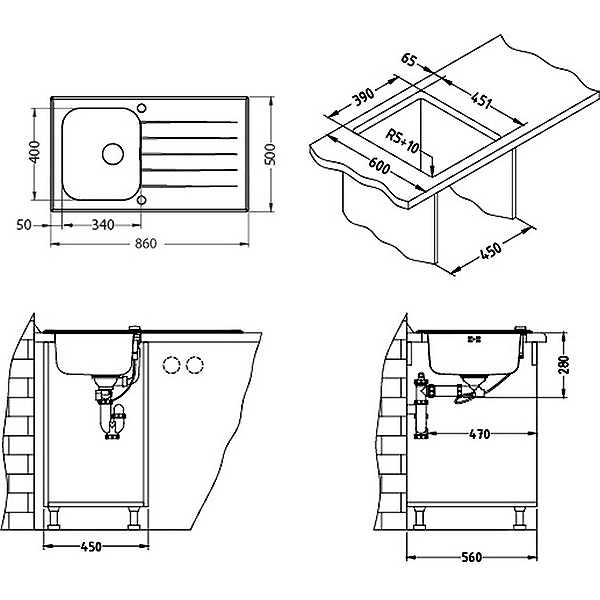 Chiuveta sticla Glassix 10 alb [3]