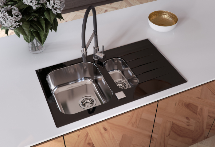 Chiuveta sticla Glassix 20 negru [2]