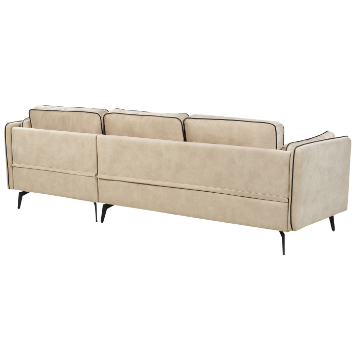 3-Seater Corner Sofa ALTAN Beige Velvet Left [7]