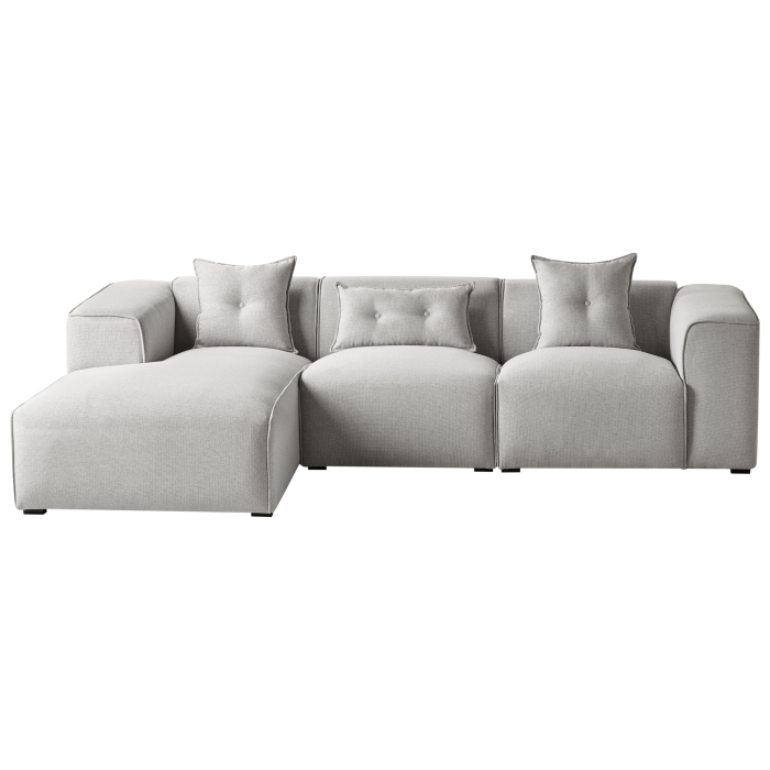 DOLVA 3-seater corner sofa Light grey Right [2]