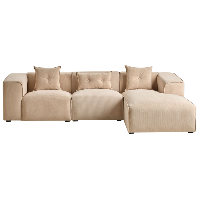 3-seater corner sofa DOLVA Velvet Beige Left [4]