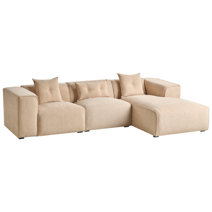 3-seater corner sofa DOLVA Velvet Beige Left [5]