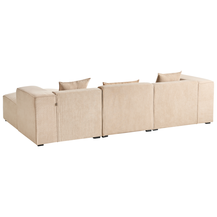 3-seater corner sofa DOLVA Velvet Beige Left [6]