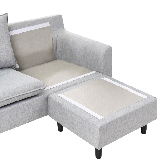 Colțar cu 3 locuri ELVENES  Gri deschis Stânga [8]