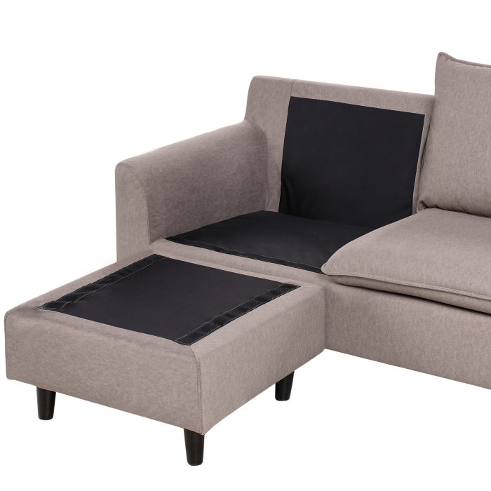 ELVENES 3-seater corner sofa Taupe Right [8]