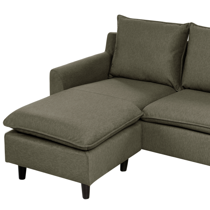 Colțar cu 3 locuri ELVENES  Verde închis Dreapta [7]