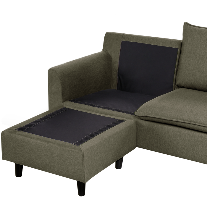 Colțar cu 3 locuri ELVENES  Verde închis Dreapta [8]