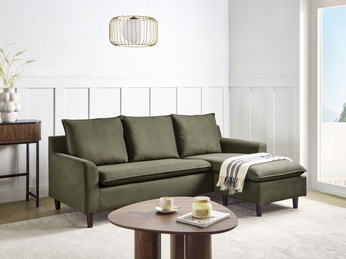 3-seater corner sofa ELVENES Dark green Left [1]