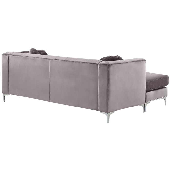 3-seater corner sofa FLEN Velvet Grey Right [5]