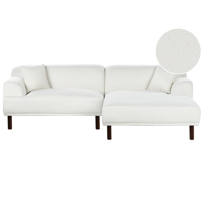 3-seater corner sofa HOLT Boucle White Left [2]