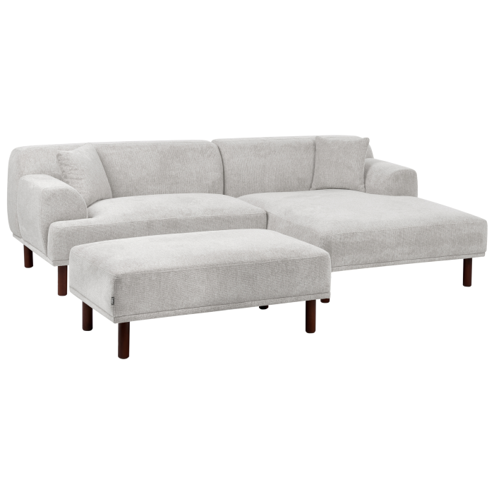 Colțar cu 3 locuri HOLT  Gri deschis Stânga [6]