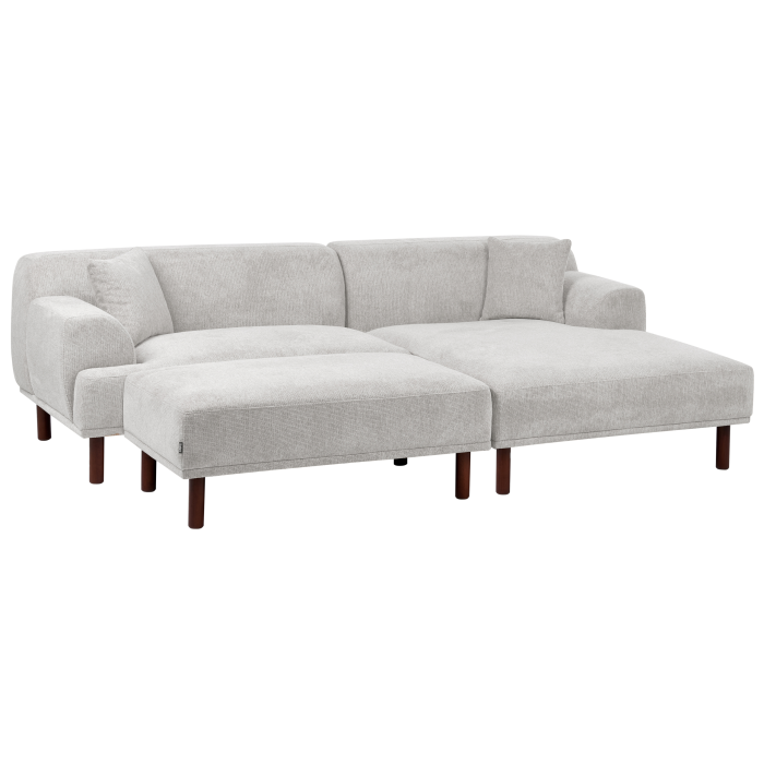 Colțar cu 3 locuri HOLT  Gri deschis Stânga [7]