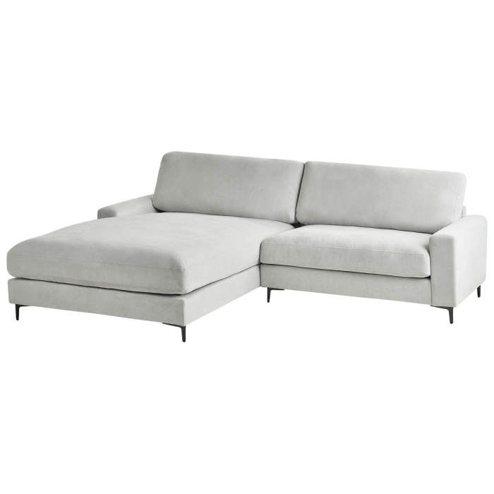 Colțar cu 3 locuri MALOY Chenille Gri deschis Dreapta [4]