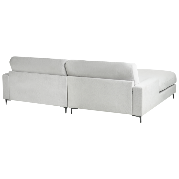 Colțar cu 3 locuri MALOY Chenille Gri deschis Dreapta [5]