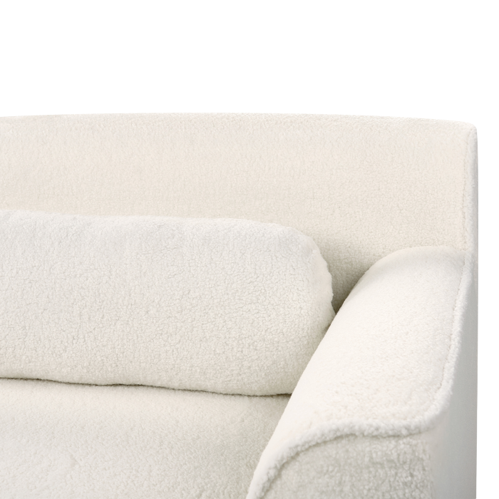 Colțar cu 3 locuri SIMOS Boucle Alb Stânga [7]