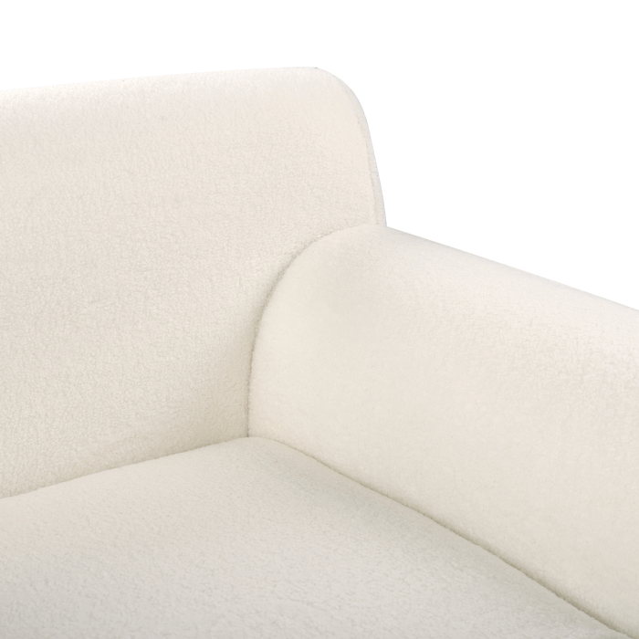 Colțar cu 3 locuri SIMOS Boucle Alb Stânga [8]