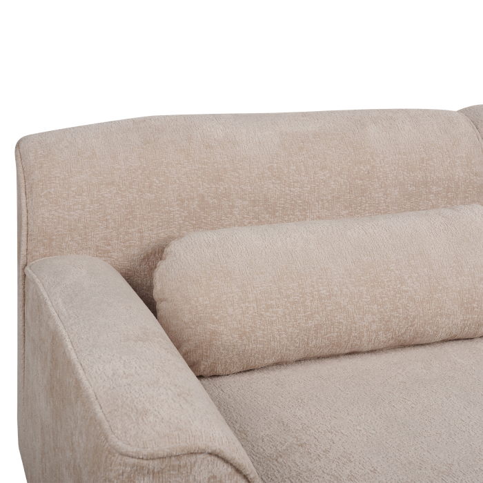 SIMOS 3-seater corner sofa Chenille Beige Right [7]