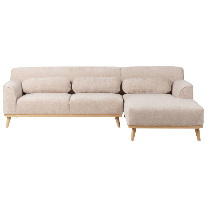 Colțar cu 3 locuri SIMOS Chenille Bej Stânga [4]