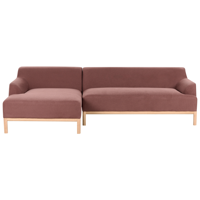 SOSJO 3-seater corner sofa Burgundy Right [2]