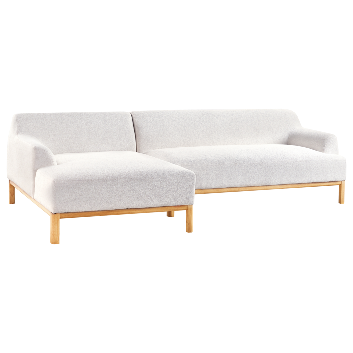 Colțar cu 3 locuri SOSJO Boucle Alb-murdar Dreapta [5]