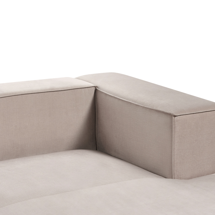 3-seater corner sofa VERNON Velvet Taupe Left [7]