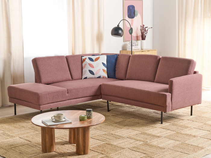 4-seater corner sofa BREDA Pink Right [1]