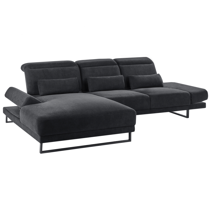 Colțar cu 4 locuri IKAST  Negru Dreapta [7]