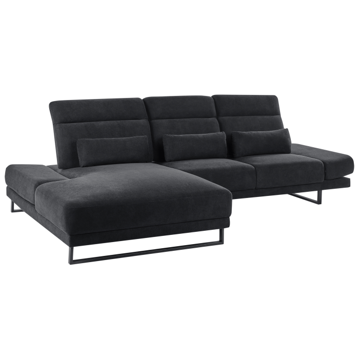 Colțar cu 4 locuri IKAST  Negru Dreapta [4]