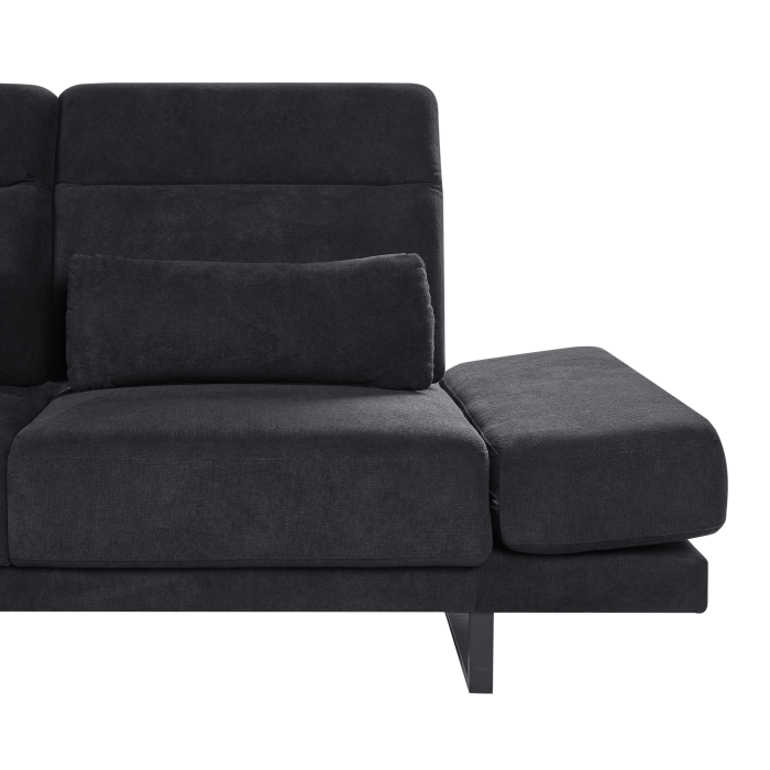 Colțar cu 4 locuri IKAST  Negru Dreapta [8]