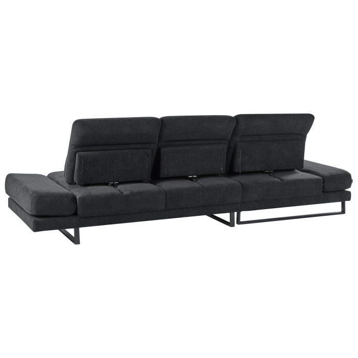 Colțar cu 4 locuri IKAST  Negru Dreapta [5]