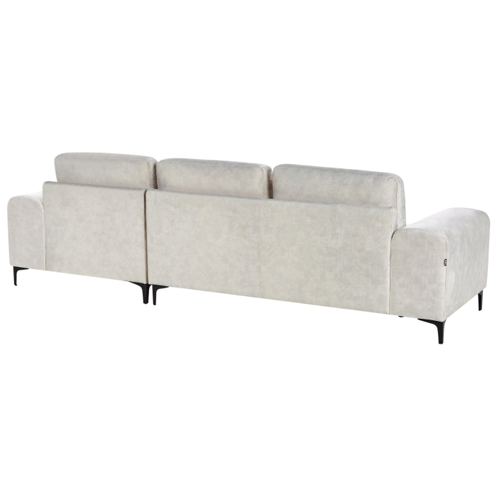 4-seater corner sofa KIRUNA Velvet Light Beige Left [5]
