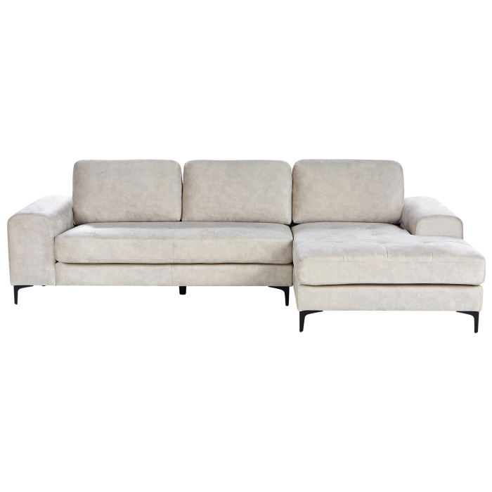 4-seater corner sofa KIRUNA Velvet Light Beige Left [2]