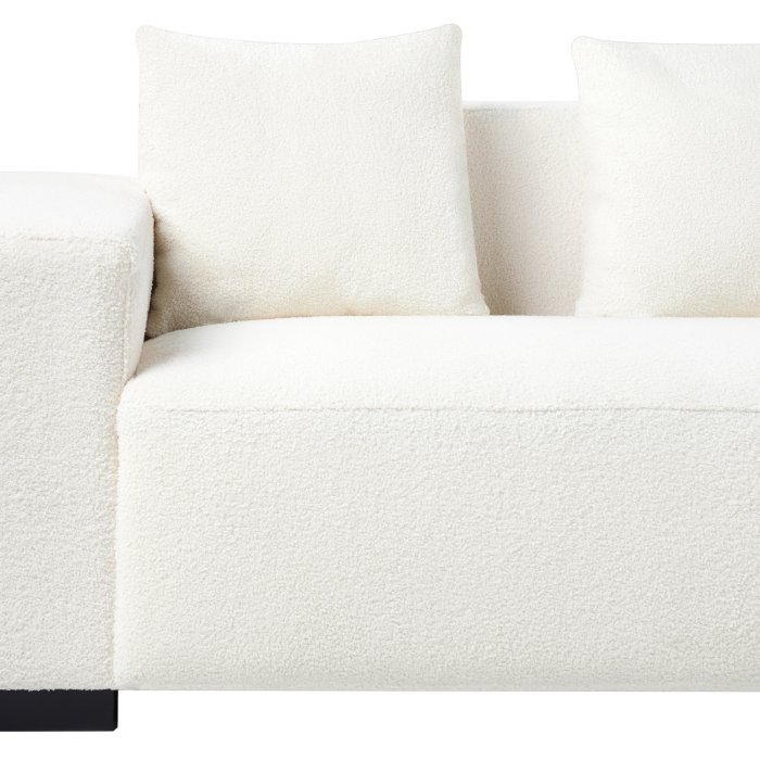 4-seater corner sofa LUNGO Boucle White Left [8]