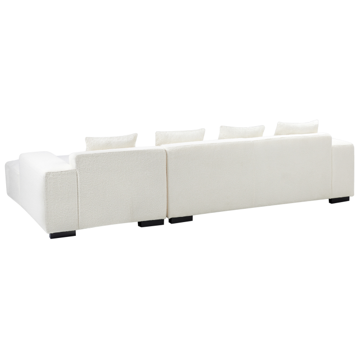 4-seater corner sofa LUNGO Boucle White Left [6]