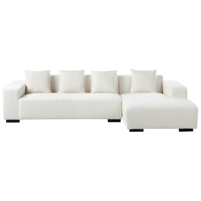 4-seater corner sofa LUNGO Boucle White Left [4]