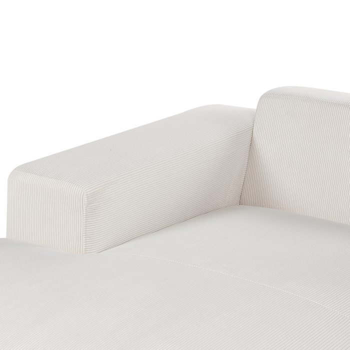 4-seater corner sofa LUNGO Velvet Off-white Right [10]