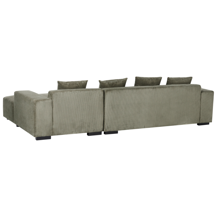 LUNGO 4-seater corner sofa Velvet Green Left [6]