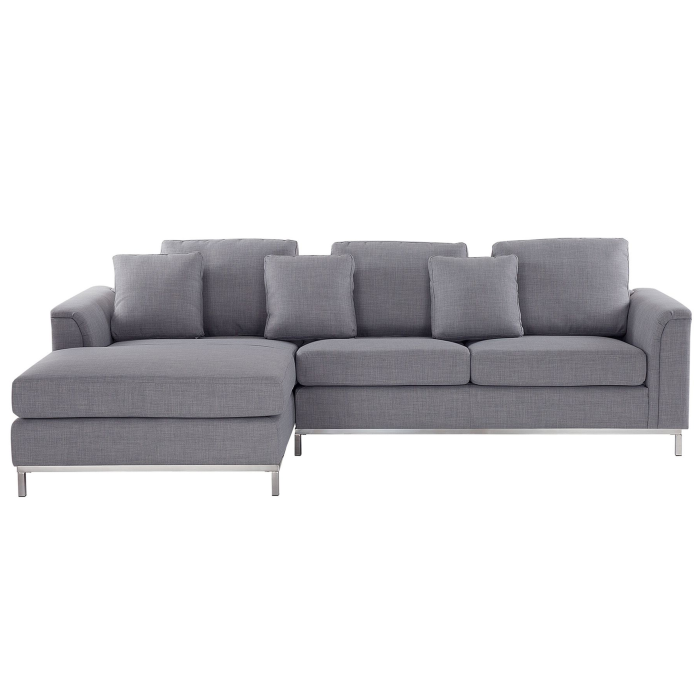 OSLO 4-seater corner sofa Light grey Right [2]