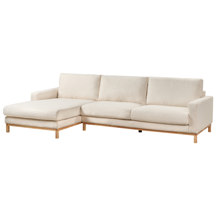 4-seater corner sofa SIGGARD Boucle White Right [5]