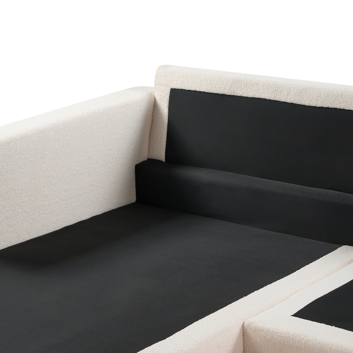 4-seater corner sofa SIGGARD Boucle White Right [8]