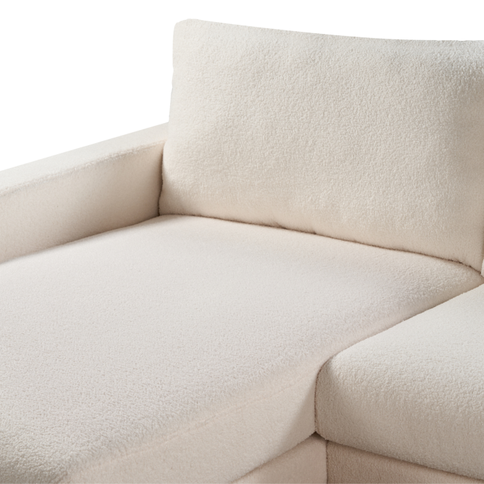 4-seater corner sofa SIGGARD Boucle White Right [7]