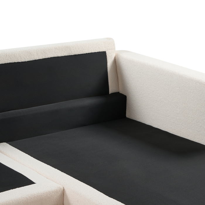 4-seater corner sofa SIGGARD Boucle White Left [8]