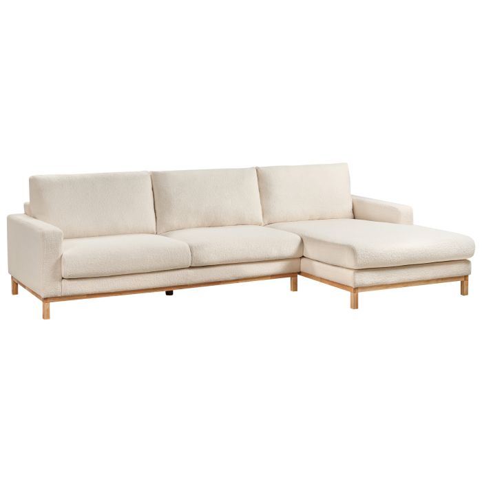 4-seater corner sofa SIGGARD Boucle White Left [5]